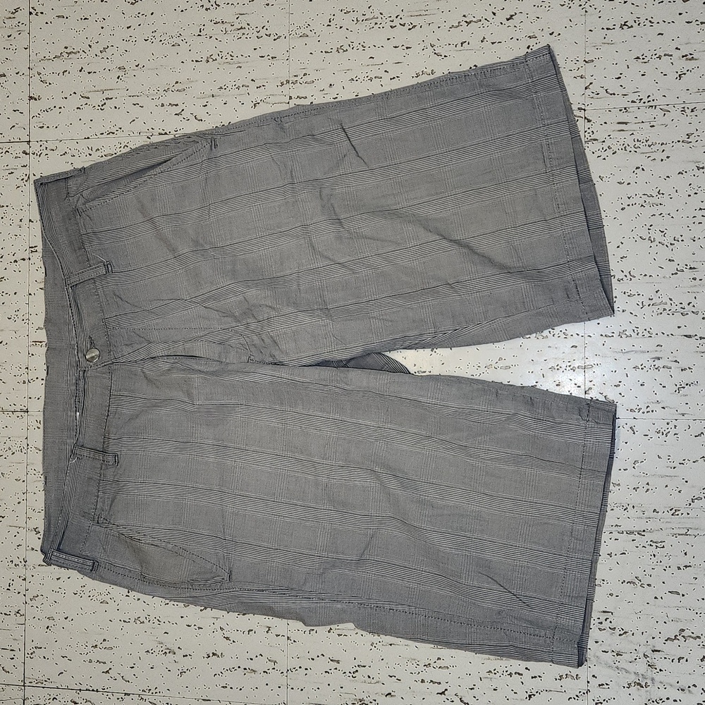 Carhartt Gray Plaid Casual Flat Front Shorts